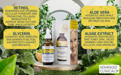 Advanced Clinicals retinol body cream closeup showing ultra-rich texture for moisturized skin