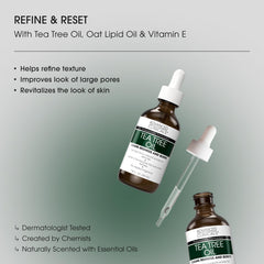 Advanced Clinicals Tea Tree Oil Serum dropper releases nourishing formula for pores.