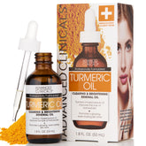 Advanced Clinicals Turmeric Oil Serum bottle front view highlighting hydration for glow