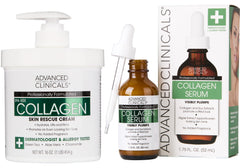 Advanced Clinicals unscented collagen body cream bottle hydrates for firmer looking skin