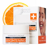 Advanced Clinicals Vitamin C + Caffeine Eye Balm jar shows creamy texture for under-eye hydration.