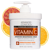 Advanced Clinicals Vitamin C Cream bottle pour promotes radiant skin.