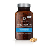 Advanced Trichology FoliGROWTH bottle with capsules supports fuller hair potential.