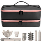 Adworte travel case front view shows protective exterior with pink accent for on-the-go protection