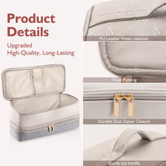 Adworte travel case two-way zipper design allows quick access