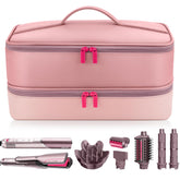 Adworte travel case top layer attachments keeps tools organized for quick styling on the go