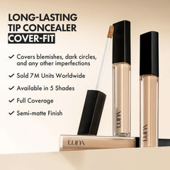 AEKYUNGLUNA LUNA concealer Vanilla hygienic soft-tip applicator ready for precise application.
