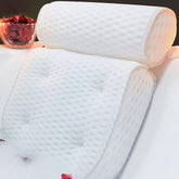 AEROiVi bath pillow spacer mesh supports neck and head for comfort.
