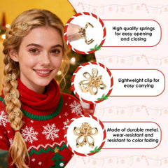 Aesnoun lightweight gold flower clip worn all day for comfortable, subtle style.