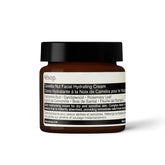 Aesop Camellia Nut Facial Hydrating Cream bottle closeup highlights rich moisture for dry skin