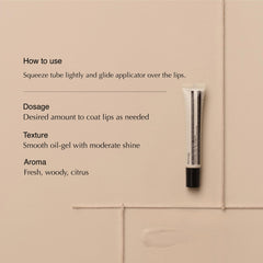 Aesop Cedar & Citrus Lip Balm silky-glide texture delivering light shine and non-stick finish