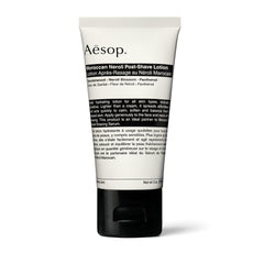 Aesop Moroccan Neroli Post Shave Lotion bottle showing balanced hydration after shaving.