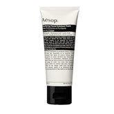 Aesop Purifying Facial Exfoliant Paste bottle showing gentle exfoliation with quartz for smoother skin.