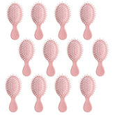AESPAKO mini wet hair brush pack closeup shows portable detangling capability