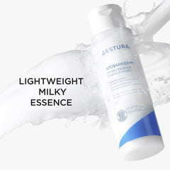 AESTURA ATOBARRIER365 Hydro Essence texture swatch on skin for fast-absorbing moisturization