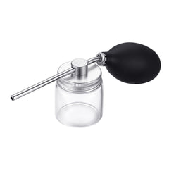 Aethland powder spray bottle front view for even fiber application and quick touch-ups.