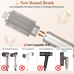 AFDD round brush bristles glide through hair for shiny, frizz-free results