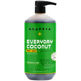 Alaffia EveryDay Coconut Body Wash pump bottle for gentle daily cleansing