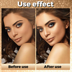 Afmicat Body Shimmer Powder sponge head demonstrates precise touch-ups and shimmer.