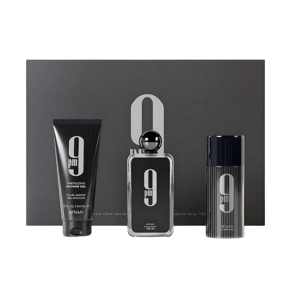 Afnan 9 PM bottle front view for daily confidence and style