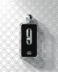 Afnan 9 PM for Men label detail emphasizes quality and branding.