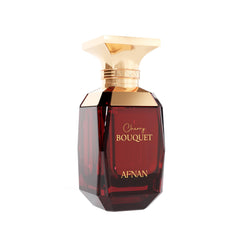 Afnan Cherry Bouquet EDP heart notes blend rose and jasmine for romantic depth.
