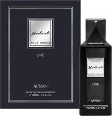 Afnan Modest Pour Homme base of ambroxan vetiver and patchouli for warmth