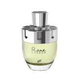 Afnan Rare Carbon bottle front highlights bold luxury for daily confidence.