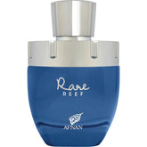 Afnan Rare Reef bottle front view, sleek design ideal for day-to-night wear.
