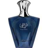 Afnan Turathi Blue EDP bottle front for everyday confident style.