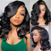 Afribye body-wave 13x6 HD lace-front wig closeup shows natural shine for everyday styling