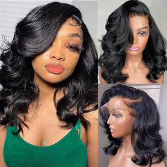 Afribye body-wave 13x6 HD lace-front wig closeup shows natural shine for everyday styling