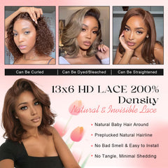 Afribye pre-plucked hairline lace front offering easy wear and realistic edge.