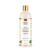 African Pride Moisture Miracle Aloe & Coconut Water Shampoo bottle front for hydrating cleanse.