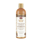 African Pride Moisture Miracle bottle-front shows sulfate-free conditioning for natural coils.