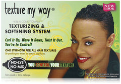 Africa's Best Organics My Way No-Lye box showcases the complete system for at home use.