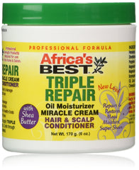 Africa's Best Triple Repair Oil Moisturizer bottle pour shows easy, mess-free application for daily hair care.