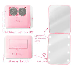 Aganmi lightweight LED pocket mirror fits purses.