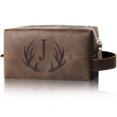 Aganmi unique Fathers Day gift engraved initials on travel toiletry bag for personalized style.