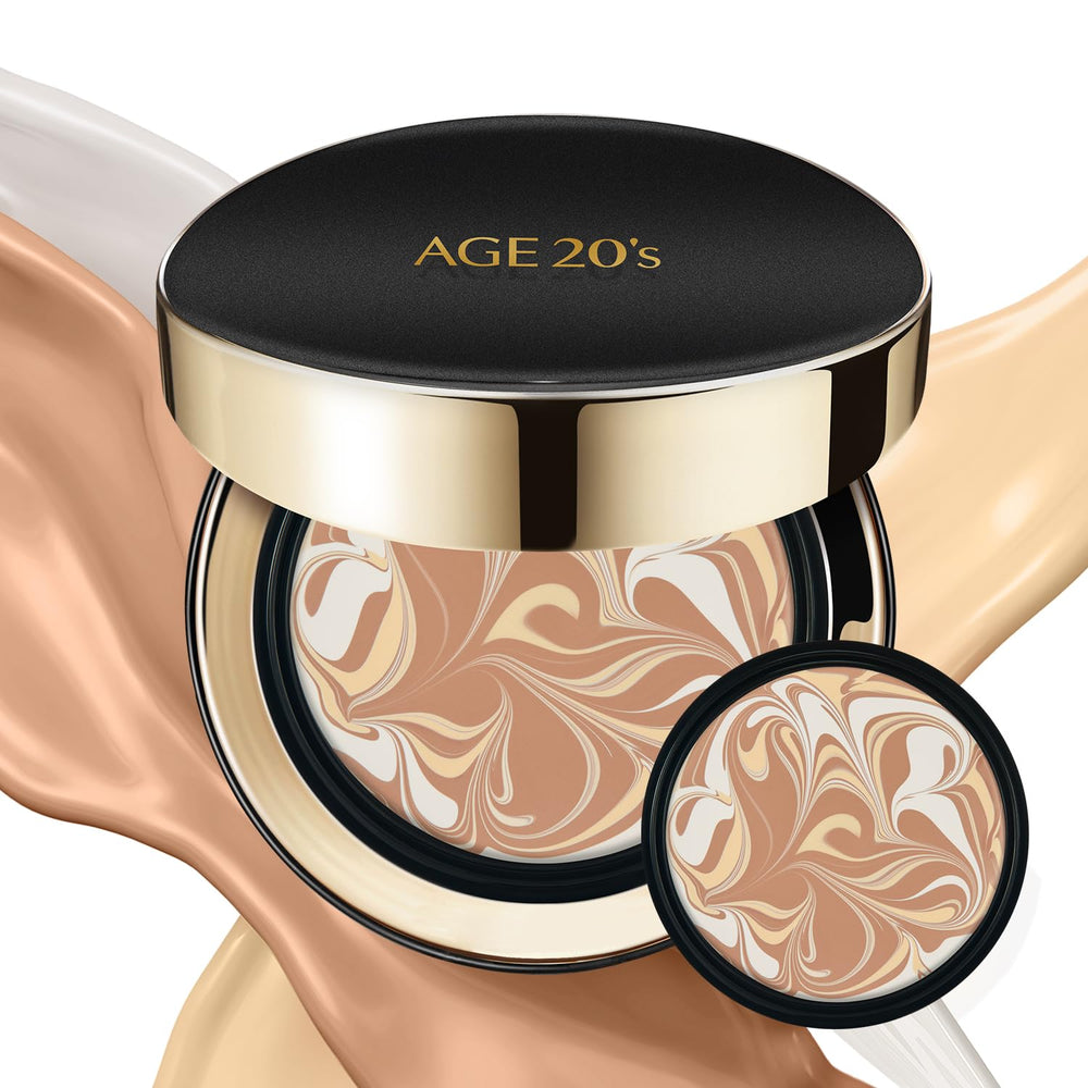 AGE 20's Signature Essence Pact SPF50+ compact open for on-the-go coverage and a dewy glow