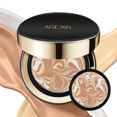 AGE 20's Signature Essence Pact SPF50+ compact open for on-the-go coverage and a dewy glow