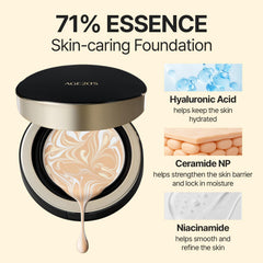 AGE 20's puff-application demo shows quick daily makeup with a smooth glow