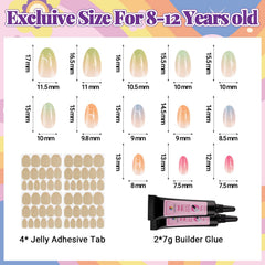 AGGKKY jelly nail adhesives collection for kids enables easy start to nail art