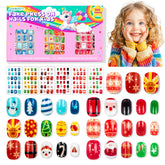 AGGKKY kids press-on nails box set shows 144 pieces for quick at-home nail art