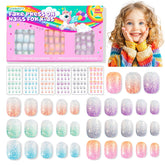 AGGKKY Sparkle Nails Kids Set Box for easy DIY art