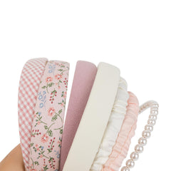 Agirlvct headband twisted design pink for versatile hairstyles