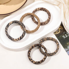 Agirlvct leopard-print hair ties no-damage design shows gentle removal
