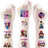 AGOODTO Kpop Demon tattoos sheets cover show vibrant designs for party favors.