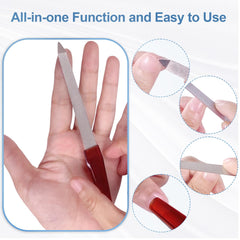AhaTopia Nail Files metal blade gleam highlights quality steel and sapphire grit