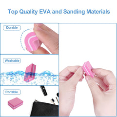 AhaTopia pink mini nail buffers portable shaping and smoothing